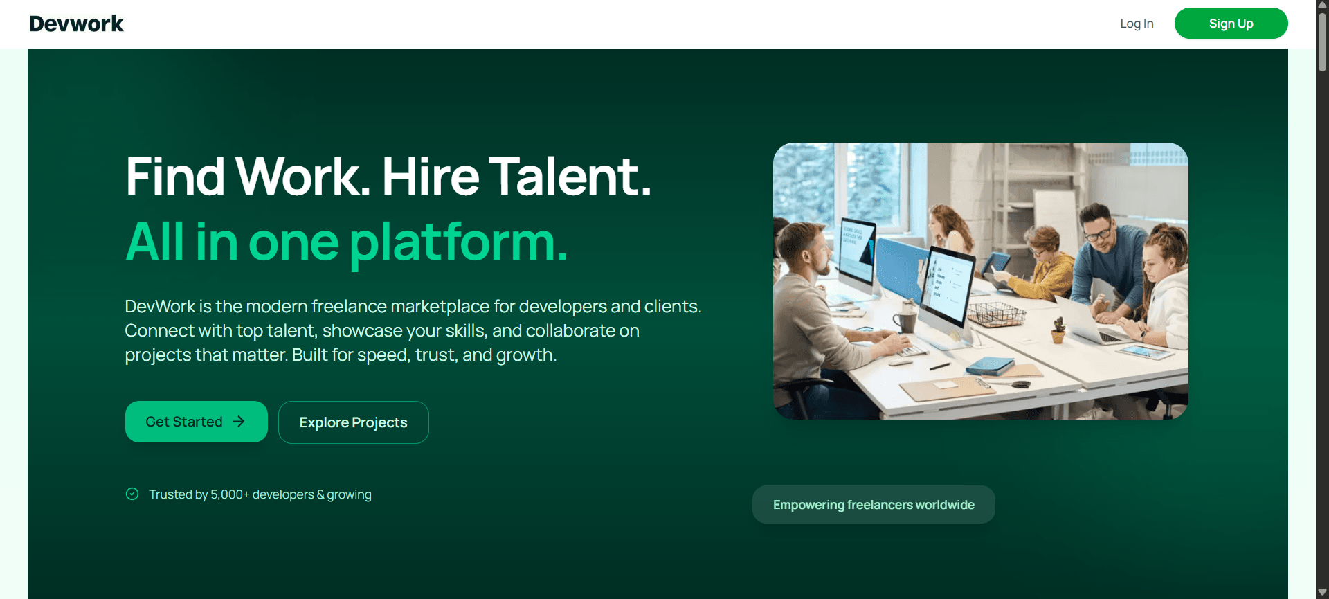 Devwork - A Freelancer Platform for Developers